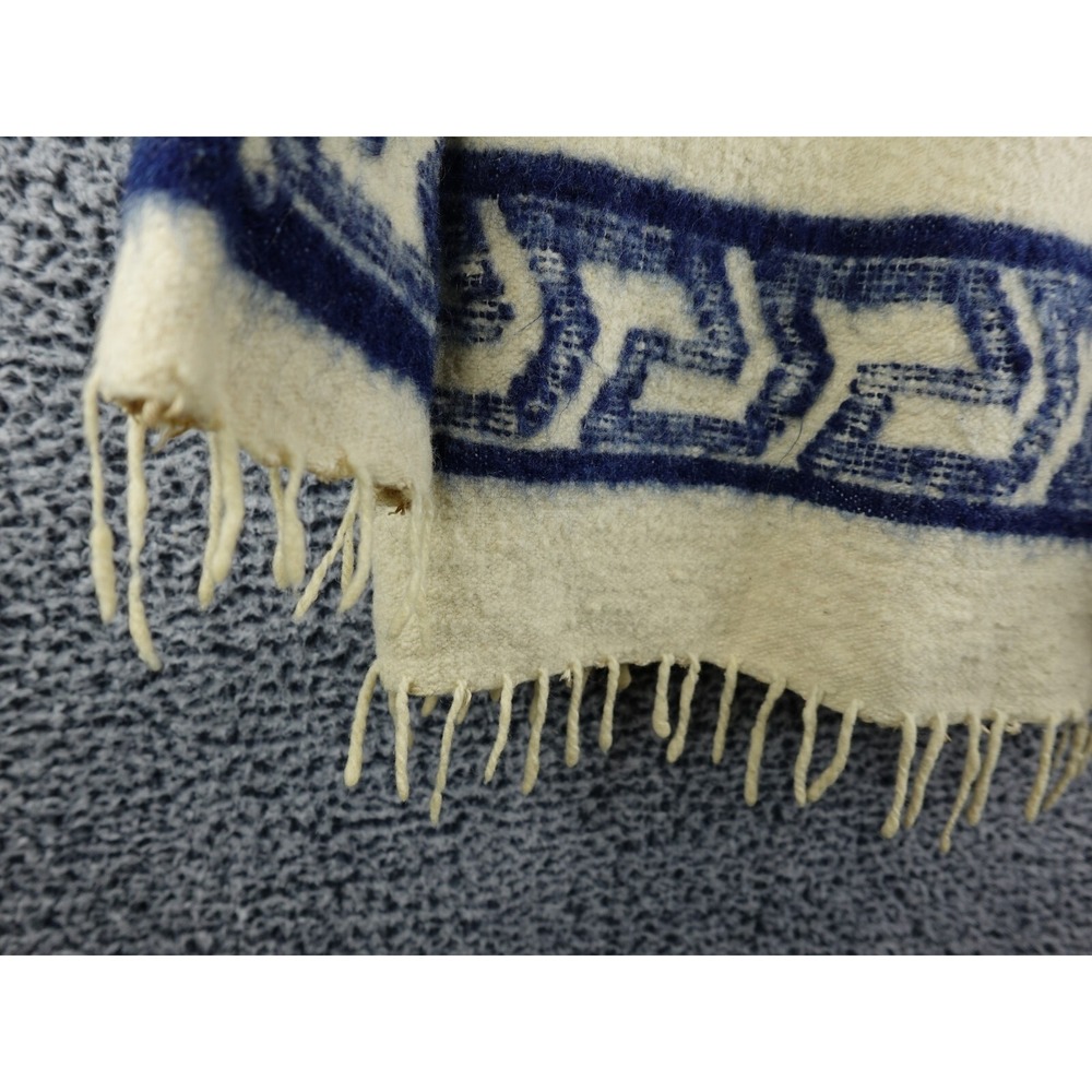 Vintage 50s Mens Medium Wool Knit Fringed Southwestern Birds Full Zip Jacket‎ - Picture 16 of 16